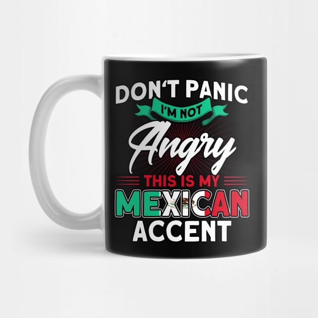 Mexico Mexican Accent Mexican Flag Pride by Toeffishirts